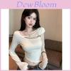 Tshirt Oversize Lace Hollow Out Long Sleeve For Women Spring