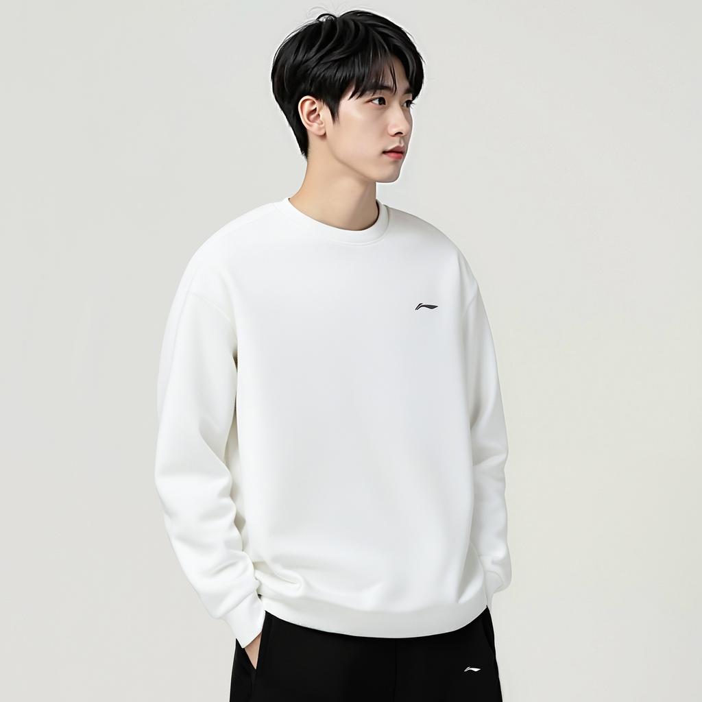Li Ning Sweatshirts Unisex White Moderate AWDVG77-2