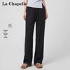 La Chapelle Women's Linen Blend Straight Leg Casual Pants