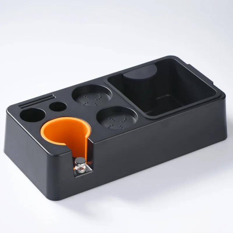 Coffee Tamper Station 51/53/58mm ABS Coffee Portafilter Rack Distributor Holder Coffee Ground Knock Box Espresso Storage Base