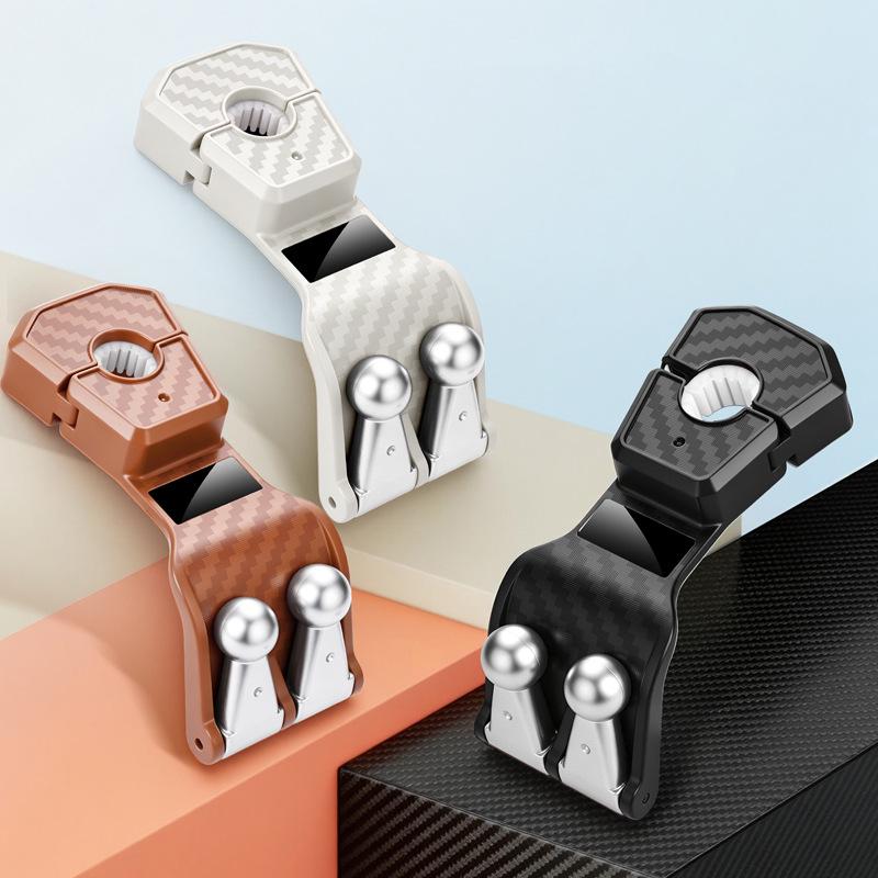 Multi-functional Car Seat Double Hook for Rear Seat Storage