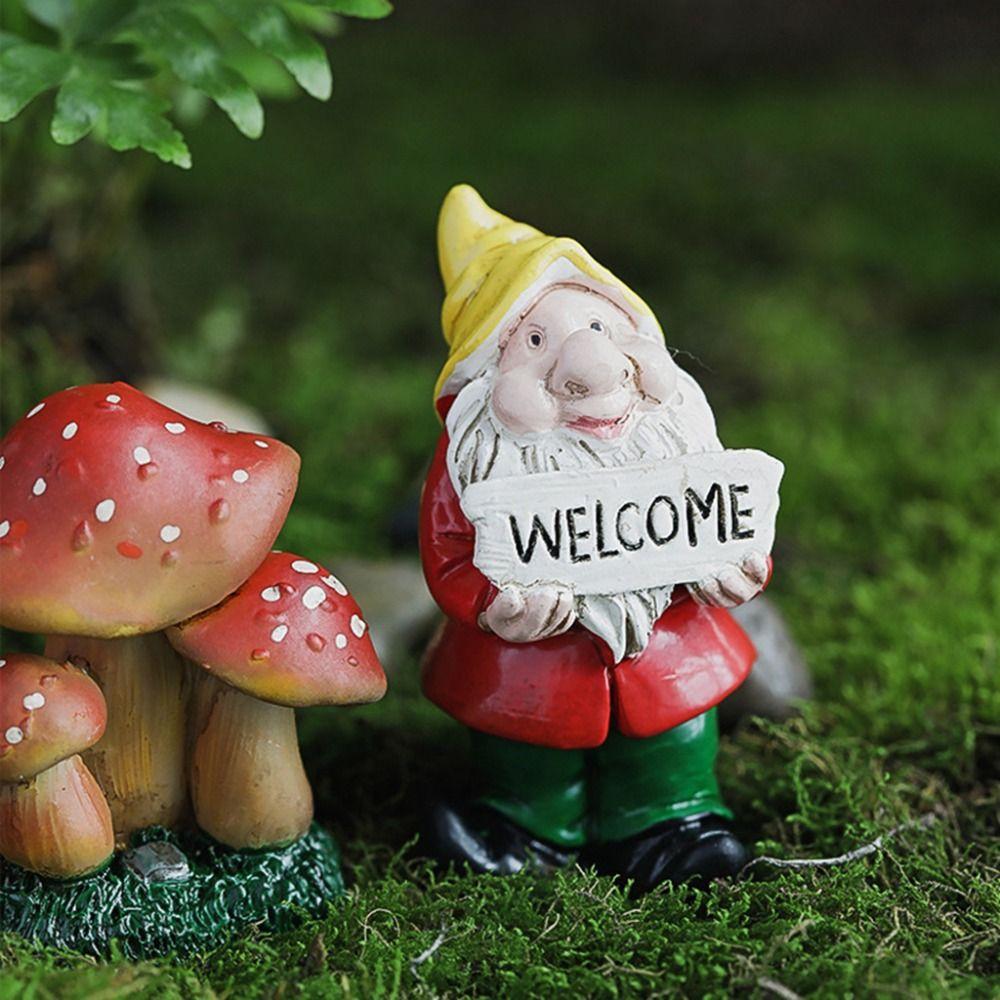 DIY Mushroom Statue Cute Mushroom Ornaments Flower Pot Ornaments Simulation Mushroom  Living Room