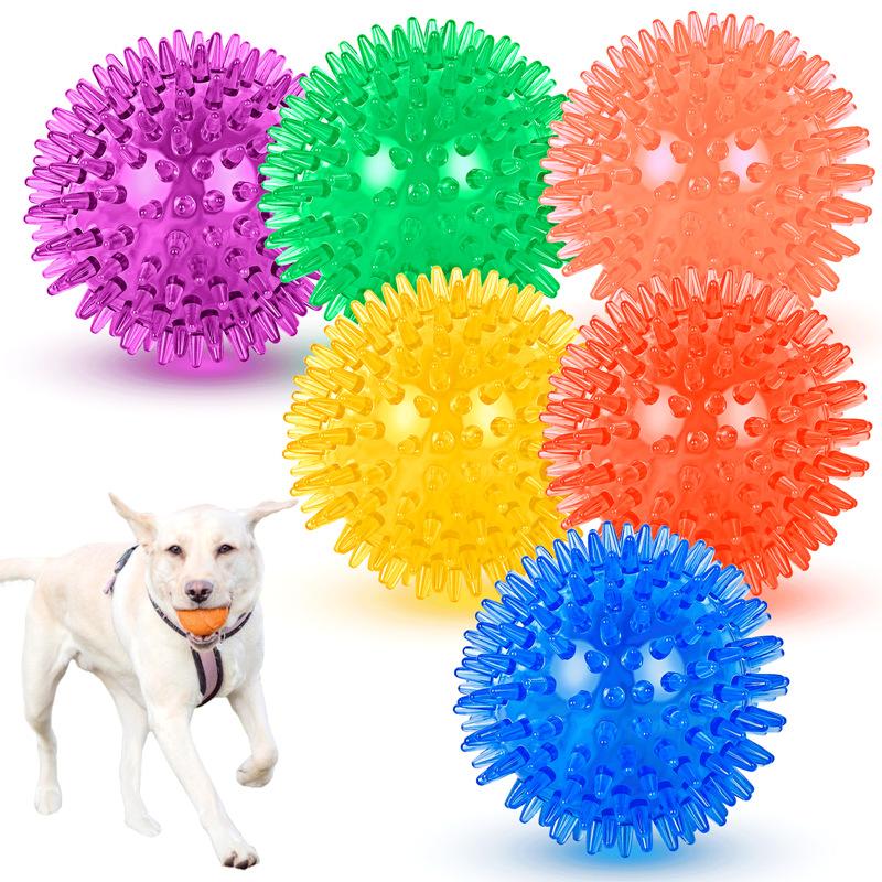 Pet Toy Ball Thorn Thorn Ball Sounding Ball Elastic Football Mold-opening Environmentally Friendly Material