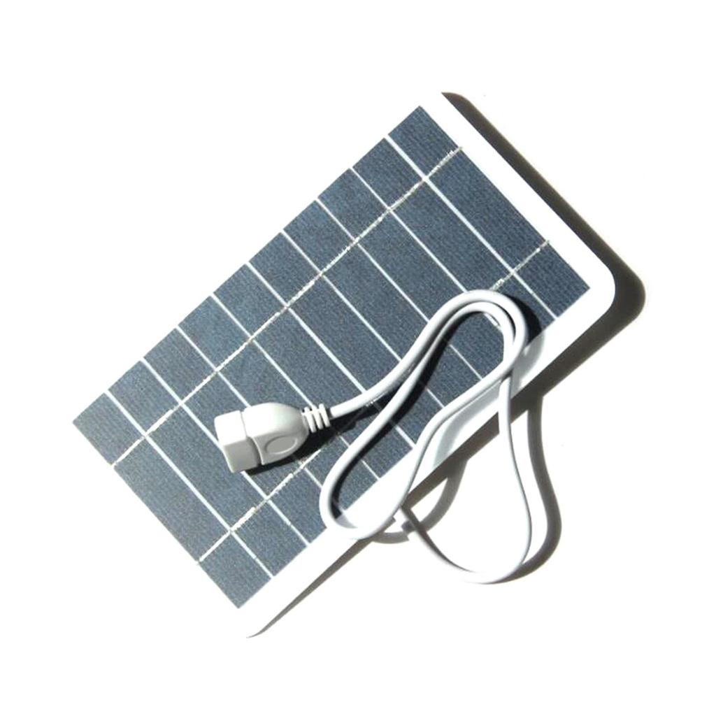 5W 5V Small Solar Panel with USB DIY Monocrystalline Silicon Solar Cell Waterproof Camping Portable Power Solar Panel