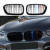 1 Pair Front Grilles For BMW 1 Series F20 F21 2016 2017 Gloss Black Kidney Grill Replacement Racing Front Bumper Grilles