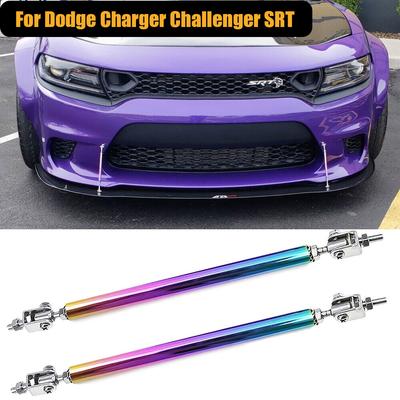 Barre de support de pare-chocs avant réglable, séparateur de lèvre, barre de support universelle pour Dodge Challenger Charger RT SRT SXT