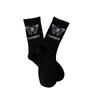 Butterfly Women's Spring Mid-Calf Black & White Scrunched Socks - Trendy Street Sport Style