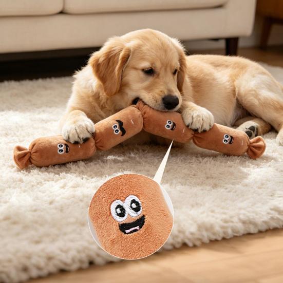 Tear-resistant Sausage-shaped Pet Accessory Plush 53 Cm 1 Pc