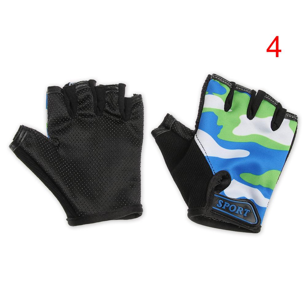 Equipment High Elastic Children's Bike Gloves Child Bicycle Gloves Half Finger Mittens Camouflage