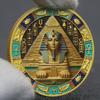 Double-Sided Ancient Egyptian Sphinx Horus Eye Commemorative Gold Coin Collection Hieroglyphic Historical Symbol Coin