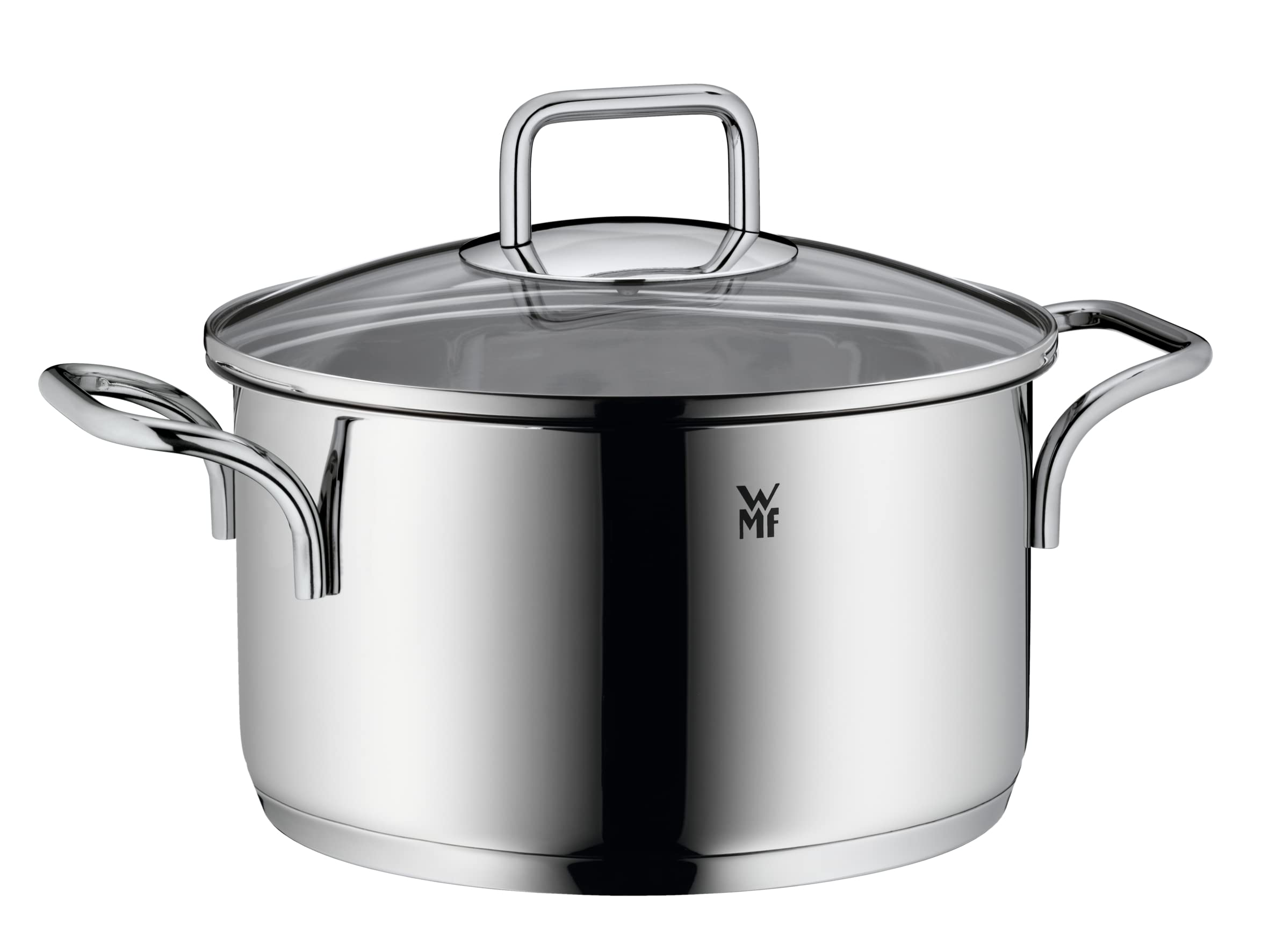 

WMF ProfiSelect 20cm Stainless Steel Pot with Handle, 3.3L (Serves 1-2), Induction Compatible, with Glass Lid