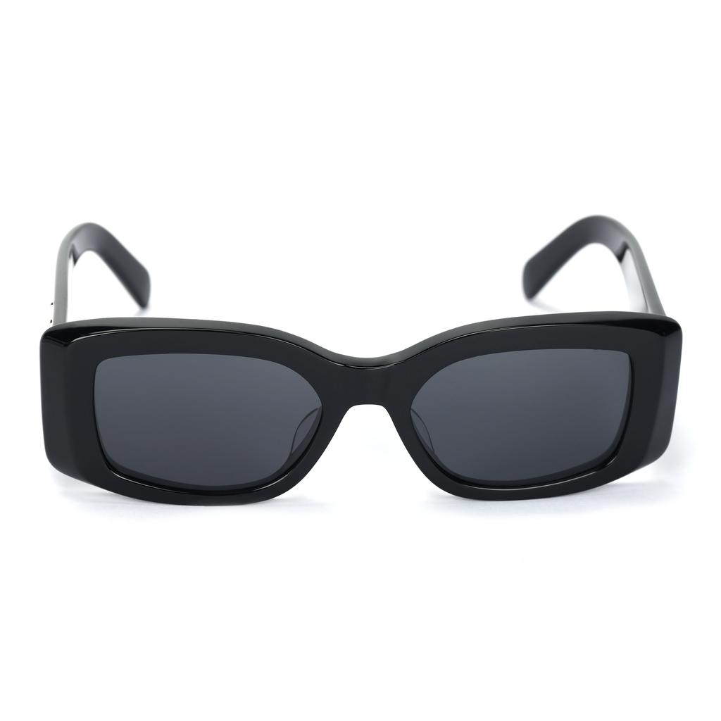 Celine Rectangular Sunglasses With Engraved Temples Women Sunglasses Black CL40282U5301A