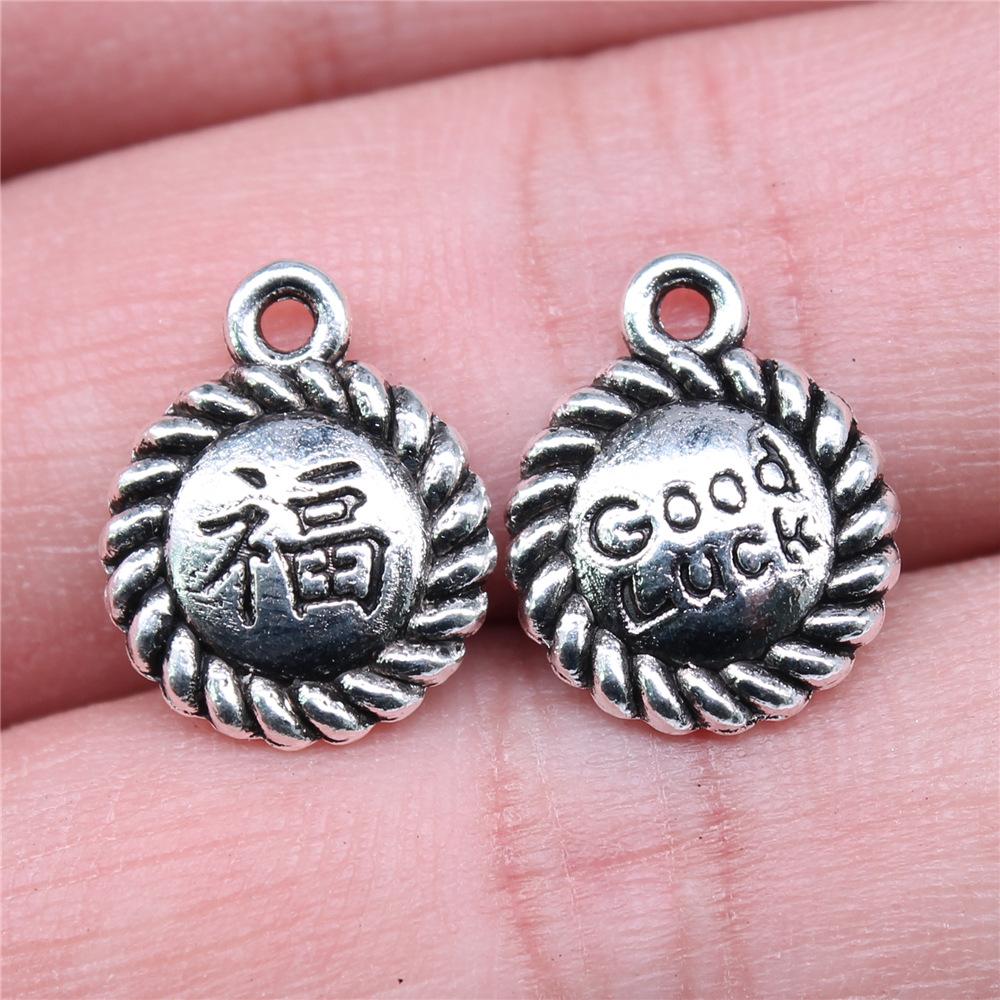 10pcs Chinese Character Ai Charms For Jewelry Making Chinese Style Knot Dragon Charms Chinese Character Love Charms