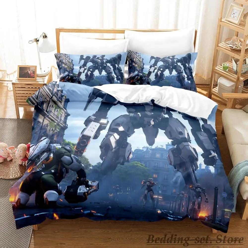 Overwatch 2 Bedding Set Single Twin Full Queen King Size Bed Set Adult Kid Bedroom Duvetcover Sets Anime Parure De Lit Bed