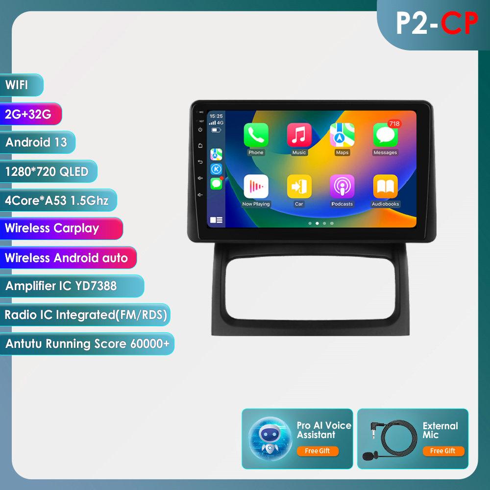 Hizpo Android 13 Automobilinis Radijas Renault Clio 2 2000-2012 belaidis CarPlay Android Auto 2din automobilinis Išmanusis Ekranas Bluetooth Autoradijas DVR Kamera RDS FM