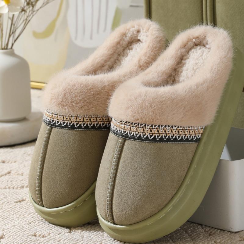 

Mao Mao slippers autumn and winter thick-soled outdoor cotton slippers to keep warm at home thickened plush thick-soled to keep warm 40-41