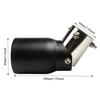 Adjustable Muffler Tip Stainless Steel Exhaust Tip Muffler Nozzle Angle Tail Throat Car Accessory For 38mm-54mm Exhaust Pipe