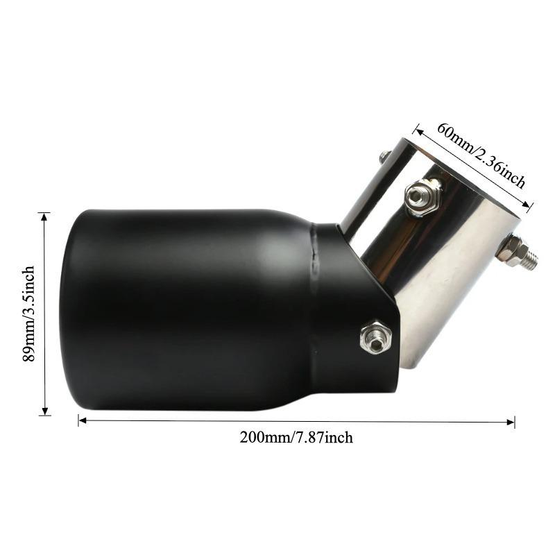 Adjustable Muffler Tip Stainless Steel Exhaust Tip Muffler Nozzle Angle Tail Throat Car Accessory For 38mm-54mm Exhaust Pipe