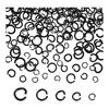 UNICRAFTALE Approximately 160 Pieces, 5 Sizes, Open Jump Ring, Black, Round Jump Ring, 304 Stainless Steel, Round Ring, Hardware Kit, Round Ring,