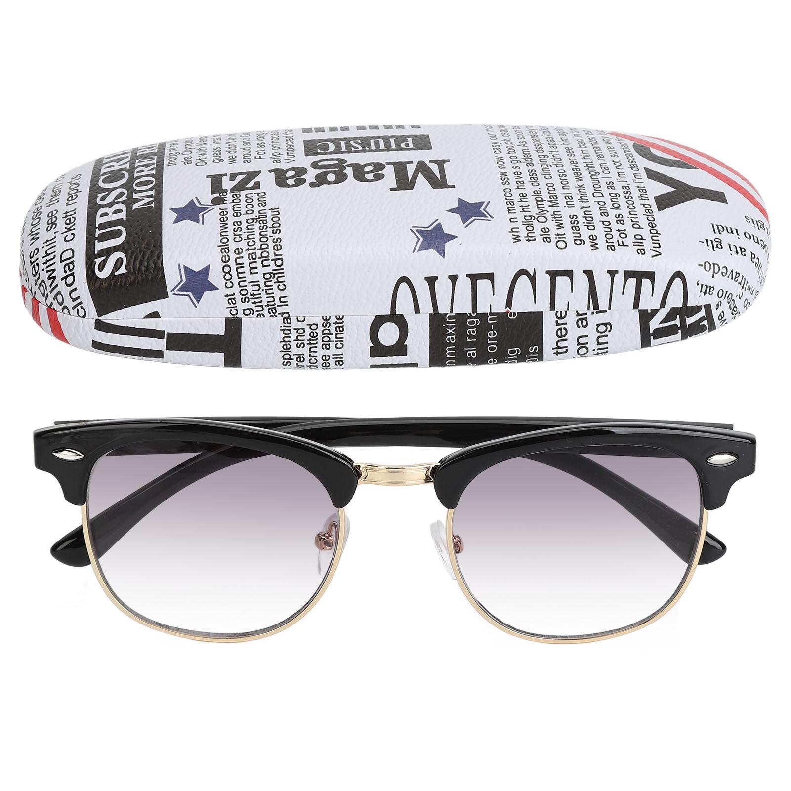 

Progressive Multifocus Reading Glasses Progressive Scratch Resistant Photochromic Computer Glasses f Glossy Black Frame +100