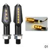 2Pcs Universal 9LED Motorcycle Turn Signal Indicator Light Blinker Double Sides Color Amber/Red/White