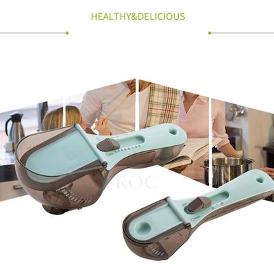 Adjustable Measuring Spoon Baking Plastic Measuring Spoon Kitchen Tool Plastic Scale Measuring Spoon Adjustable Measuring Spoon