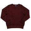 BLACKBROWN Wool Knit Crew Neck Garment Dyed Knit [Burgundy]