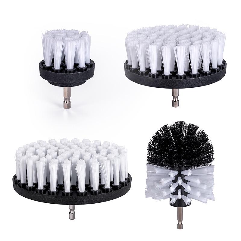4-Piece Electric Drill Car Wash & Floor Cleaning Brush Kit