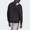 adidas Casual Sports Crew Neck Pullover Knit Sweatshirt for Men, Black