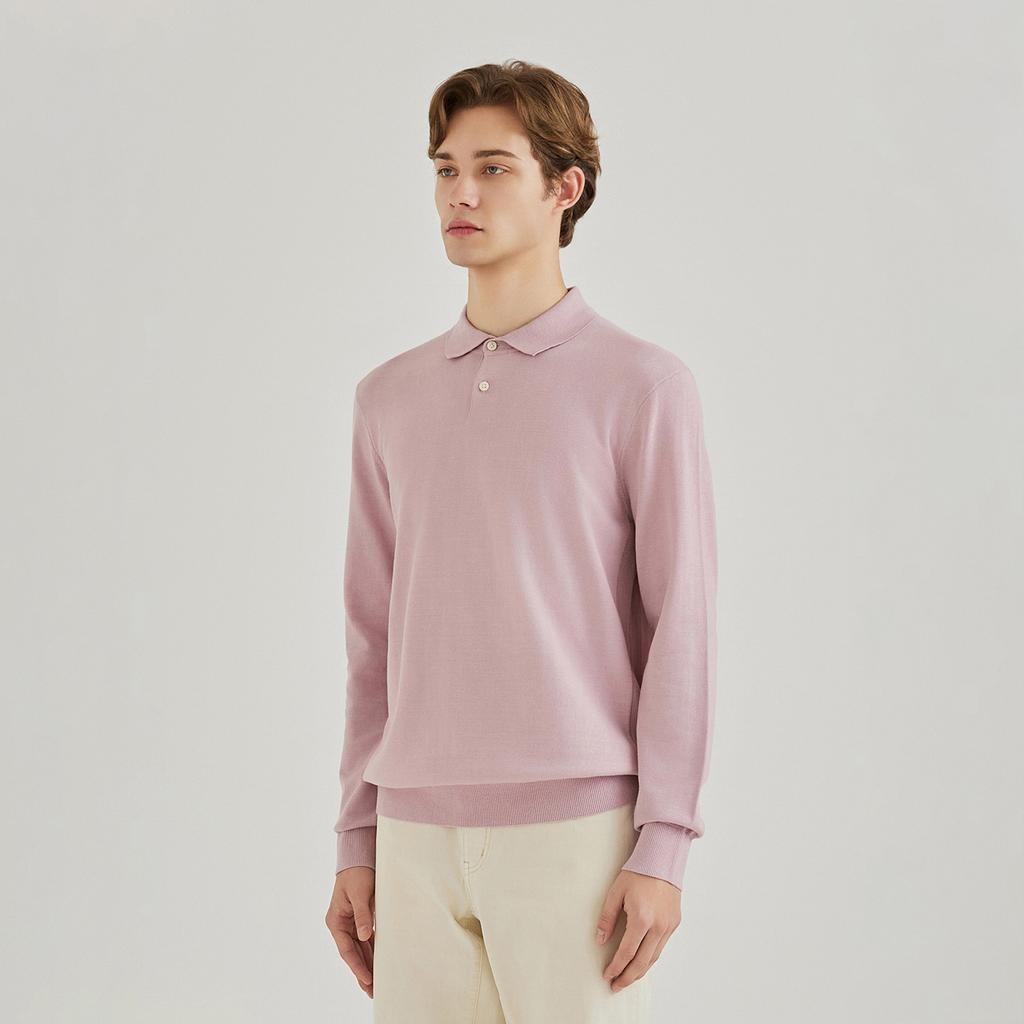 FERRAROMILANO Solid Long Sleeve Thierry Sweater Pink (Am0Ets10173)