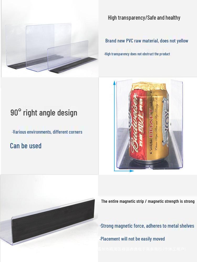Plastic Shelf Divider for Small Items In Supermarkets and Convenience Stores