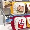 Cute Cartoon Hamburger And French Fries Pencil Case Large Capacity Storage Bag School Supplies Student Supplies Back To School
