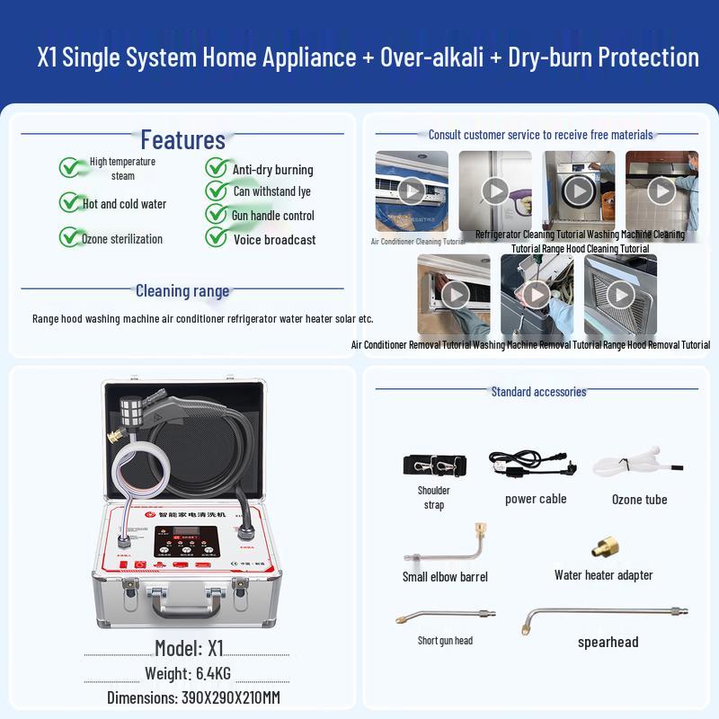 Xianming X1 High-Pressure Steam Home Appliance Cleaner CN plug (adapter included)
