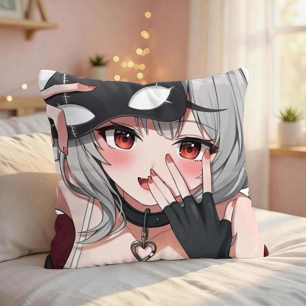 Sakamata Chloe Cute GAME Cushion Cover Silky Short Plush Invisible Zipper Dustproof Sofa Pillow Case For Home Decor