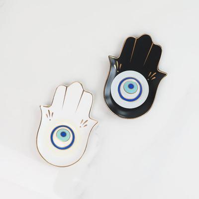 Fatimas Auge Keramikschale vergoldet - Kreative Aufbewahrung für Schmuck, Ringe und mehr