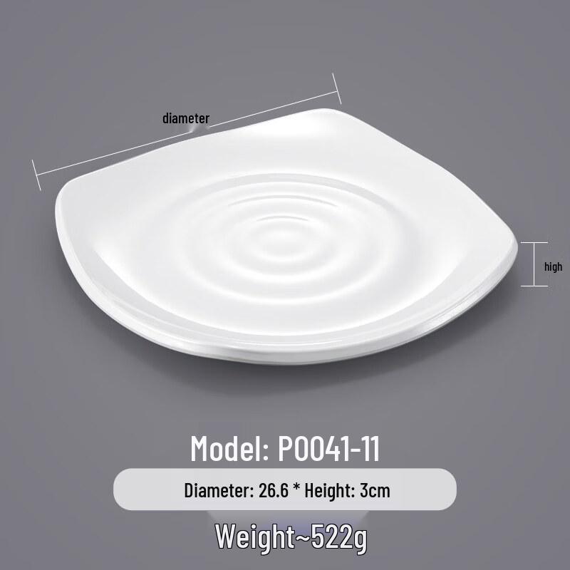 A5 Melamine Irregular Shallow Plates for Commercial Use