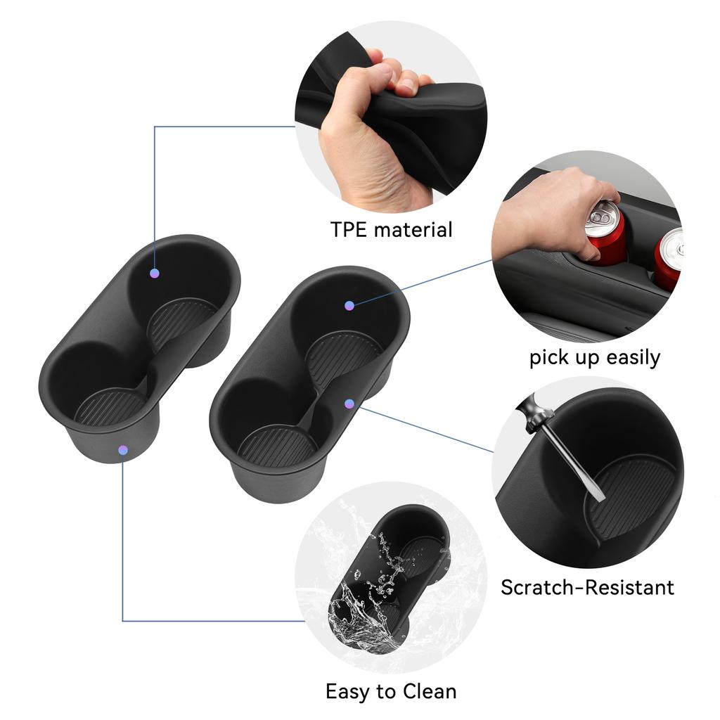 For Hyundai Palisade 2026 Only Fit 7seat Car 3rd Row Cup Holder Inserts Anti-Slip Shock-Absorbing Storage Tray Tidying