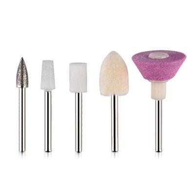 5Pcs Nail Art Grinding Drill Bits Polish Tool for Electric Manicure Machine