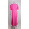 Women's Summer Solid Color Temperament High Waist Mid-Length Shirt Dresses
