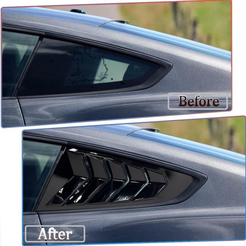 15-23 Ford Mustang Rear Side Window Louvers – Modified Trim Accessories