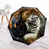 1pc Tiger YinYang Automatic Open/Close Umbrella, Windproof, Folding Compact Umbrella with Lightweight Design for Women/Men157
