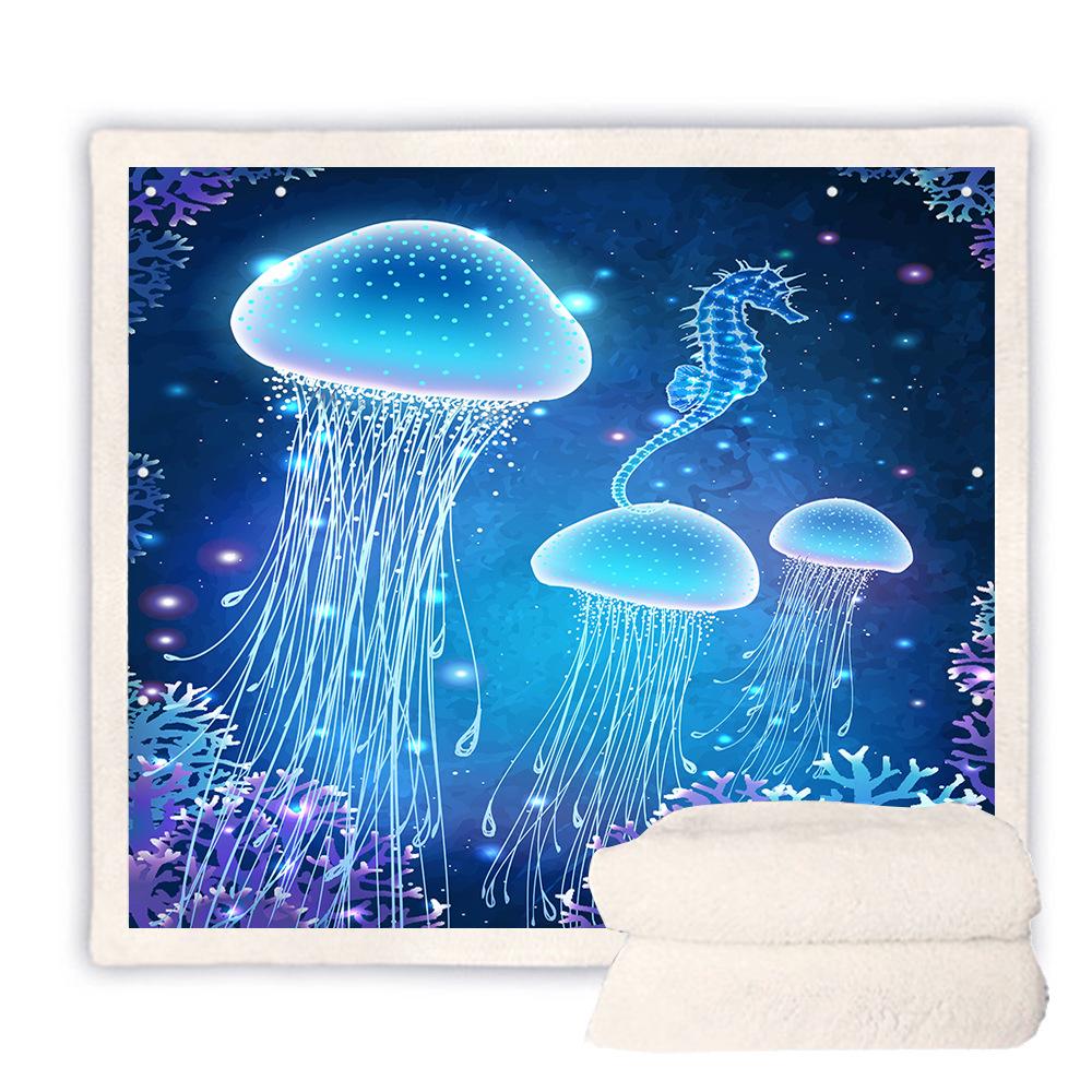 3D Flannel Warm Comfort Light Toss Multi-Size Magic Blanket Home Office Travel Bed Sofa Washable Blanket