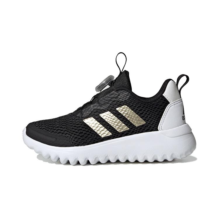 

New Adidas ActiveFlex BOA 3.0 Boa Slip Resistant Low Top Kids Running Shoes Black Gold Kids IG0588