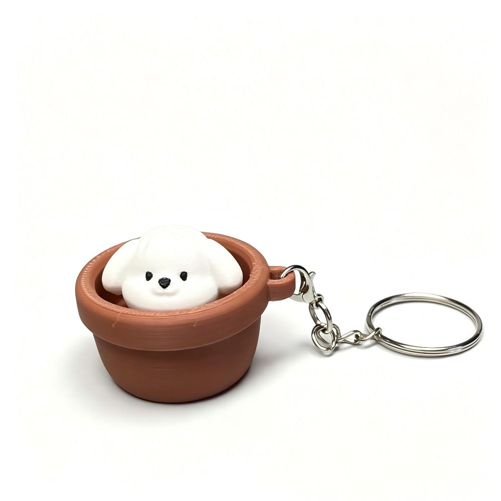 3D-gedruckter Fidget Clicker Schlüsselanhänger Knopfdrücker Tastatur Fidgets Schlüsselanhänger Cartoon-Tiere