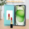 For Google Pixel 9 Pro XL 9 8 7 Pro 9A 8A 7A 6A Wallet Case with Mirror, Wristlet & Crossbody Strap, Zipper Card Holder Cover