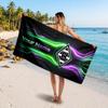 Borussia Mönchengladbach Custom Beach Towel, Personalized Name Text Print, Football Logo Soft Quick‑Dry Towel Holiday Gift