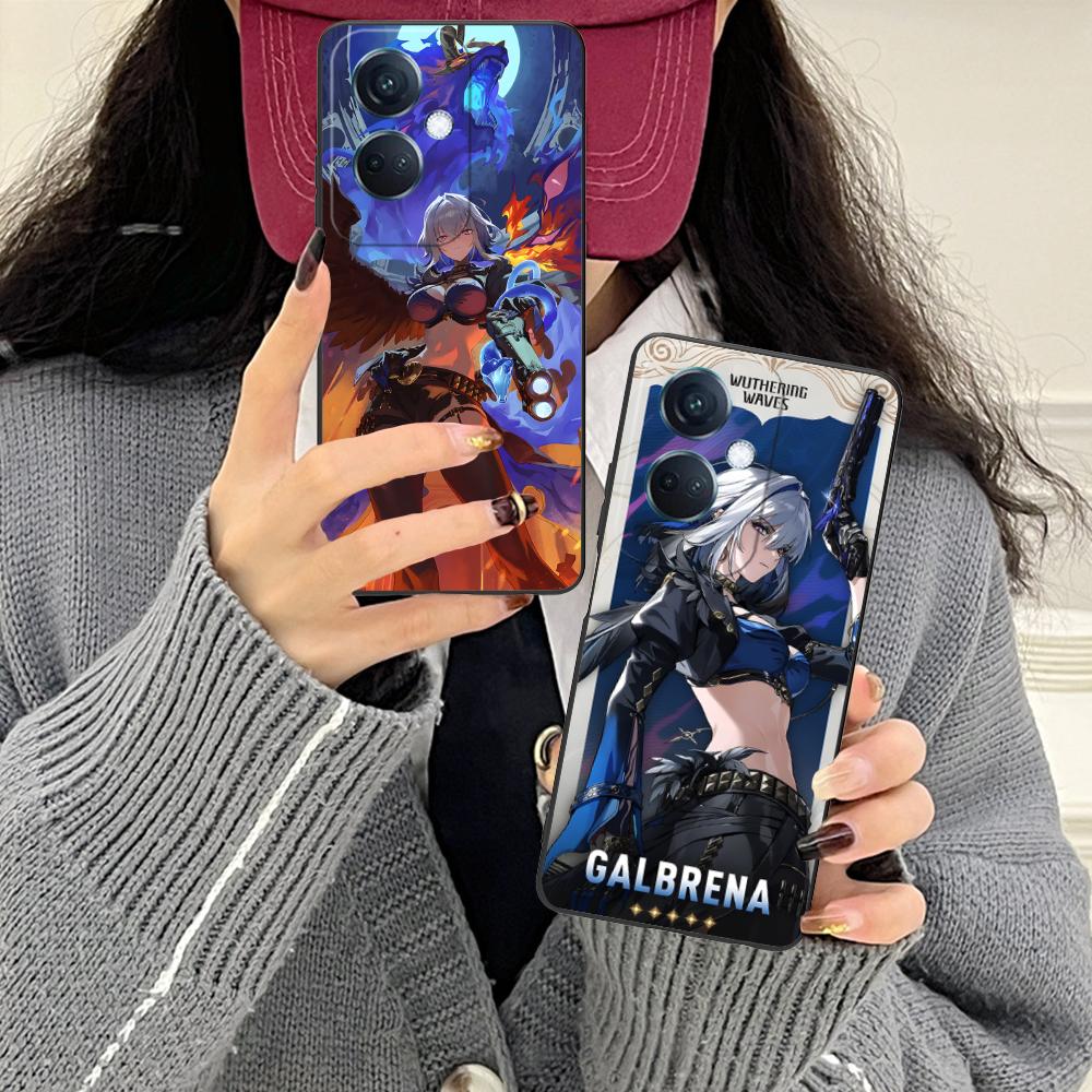 Wuthering Waves Galbrena Phone Case for OPPO Reno 14 13 12 11 10 9 8 7 6 5 F T Pro 5G Colorful Printing Cover Smartphone Luxury