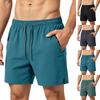 Men's Quick Dry Five Inch Shorts Loose Fit Casual Elastic Waistband Gym Workout Running Sports Pants with Side Pockets