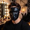 Halloween Mask Geometric Mask Polygonal Cool Party with Mesh Eyes Breathable Vision Black White Cosplay for Masquerade Costume Accessory