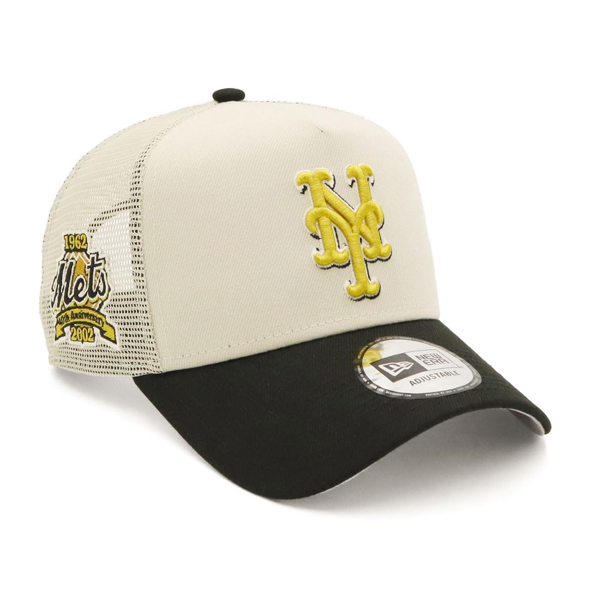 New Era 9FORTY A-Frame Trucker Mesh Cap MLB New York Mets Side Patch 2Tone Under Visor NER35C4666 Free